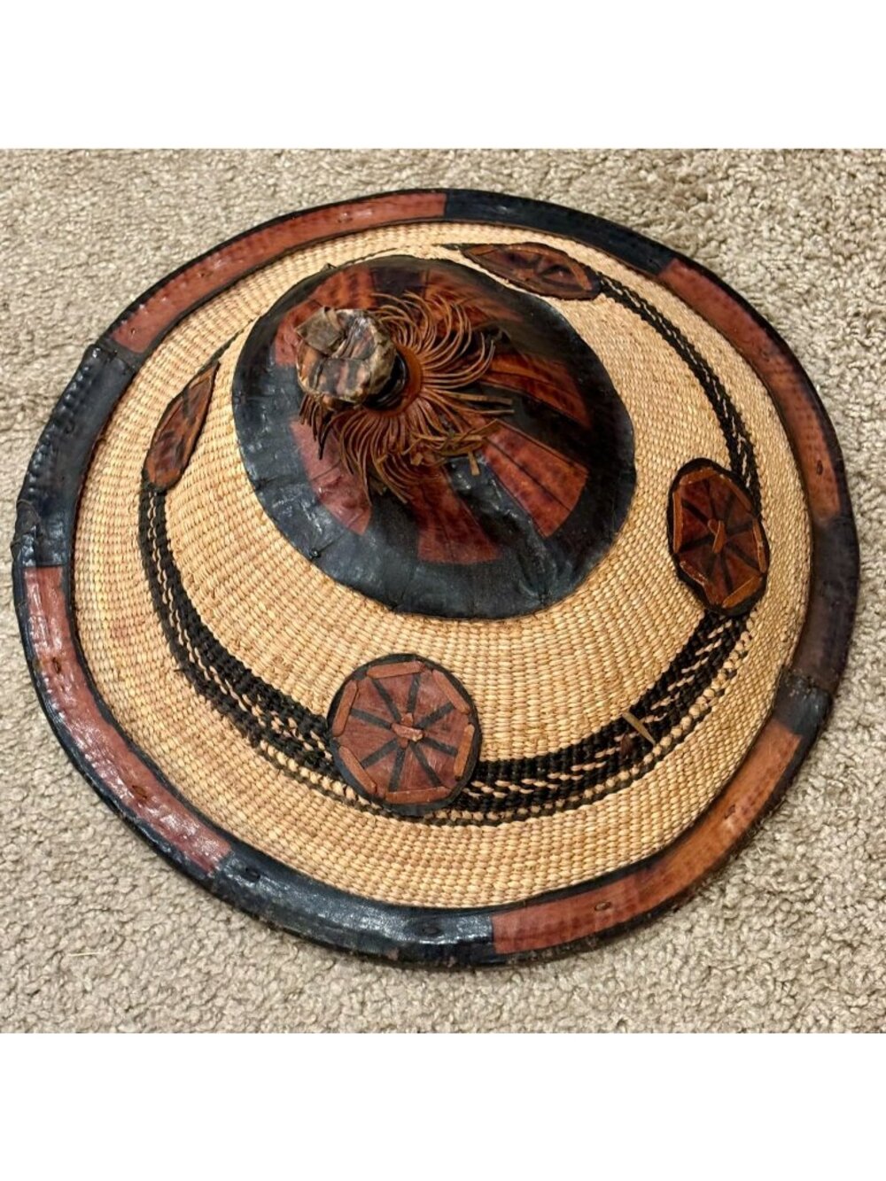 Vintage Handcrafted Fulani Shepherd Tribal Hat From Africa